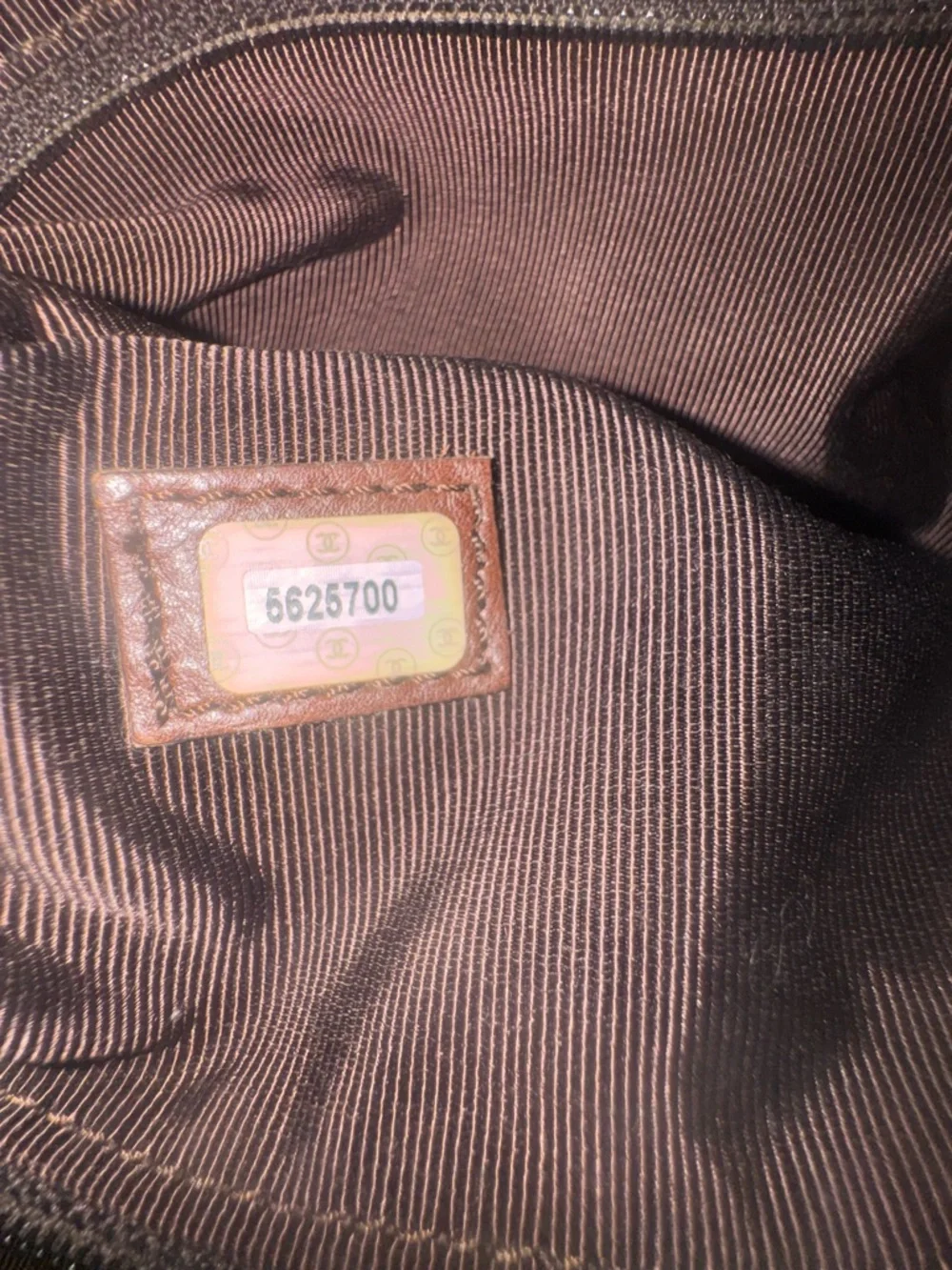 CHANEL Dark Gray Denim Tote with Brown Leather Straps - Picture 9 of 16